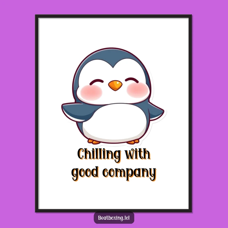 Funny Free Printable Penguin 'Brrr' Wall Art - Downloadable Frosty Decor!
