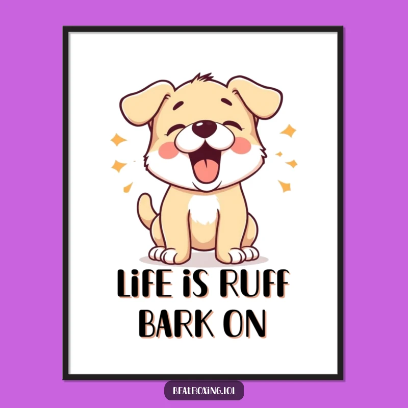 Funny Free Printable Puppy Wall Art: Woof! Hilarious Downloadable Art for Fun Decor