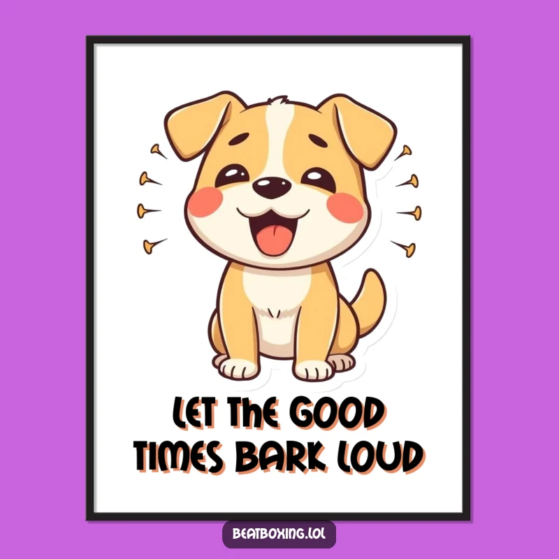 Free Printable Dog Wall Art: Rhythmic Barking Fun Downloadable Decor