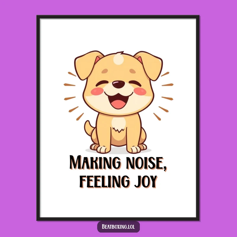 Free Printable Wall Art: Rhythmic Dog Barks Design, Downloadable Art for a Lively Vibe