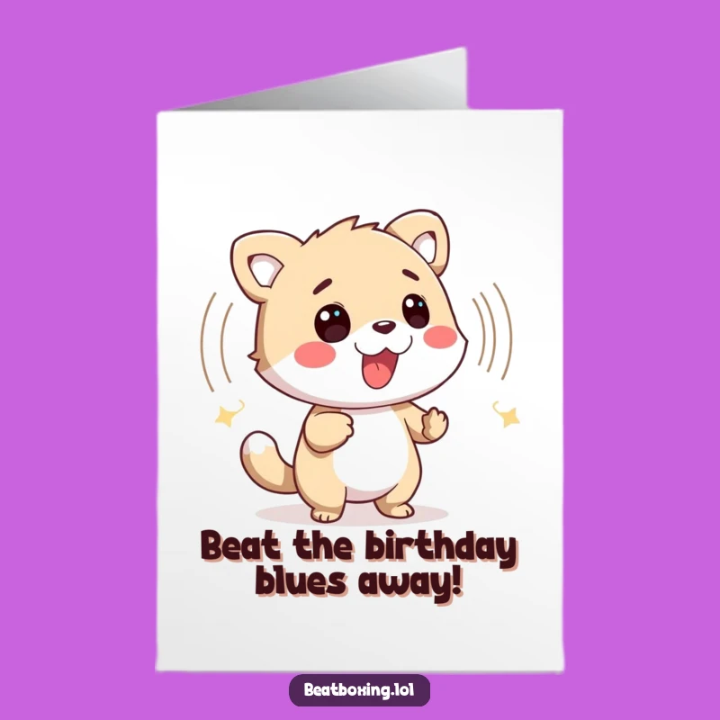 Free Printable Birthday Card: Funny Animal Sound Wave for a Rhythmic Celebration