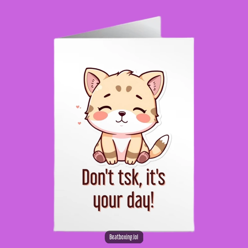 Free Printable Birthday Card: Funny Tsk Animal for a Quirky Celebration
