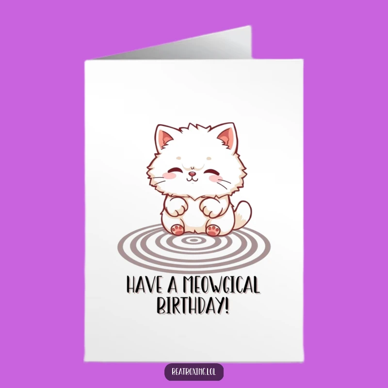 Free Printable Birthday Card: Cat Paw Patterns, Whimsical Downloadable Humorous Gift