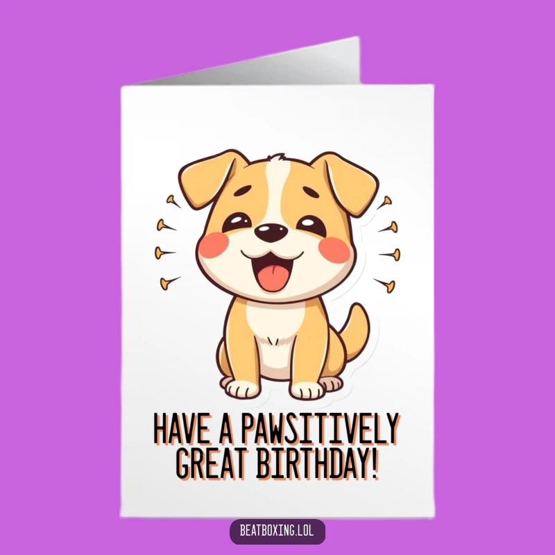 Free Printable Dog Birthday Card: Rhythmic Barking Fun Downloadable Gift