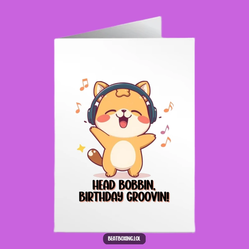 Free Printable Birthday Card: Bobbing Head Animal - Energetic Downloadable Gift