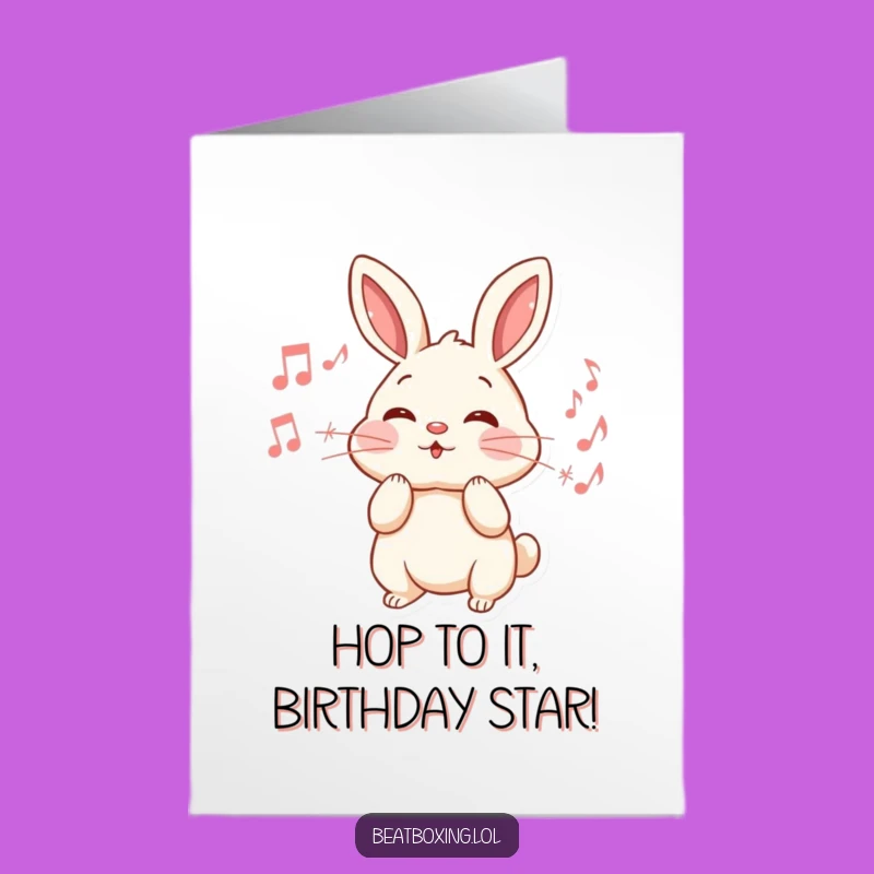 Sing HBD with this vibrant Free Printable Birthday Card featuring a musical rabbit! Perfect for printing at home to make someone's day sing.