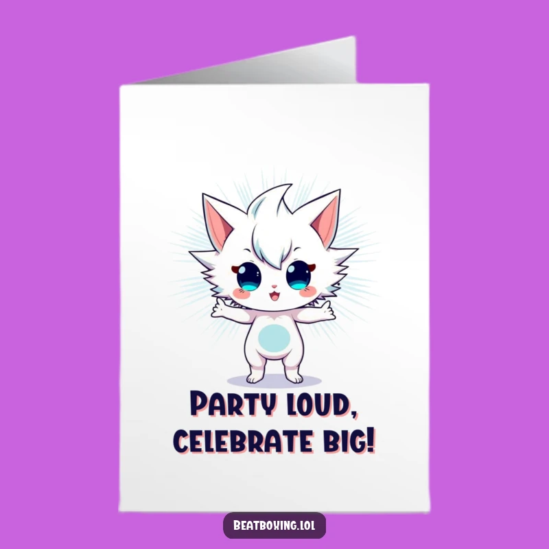 Free Printable Funny Birthday Card: Energetic Character, Sonic Vibes Downloadable Gift