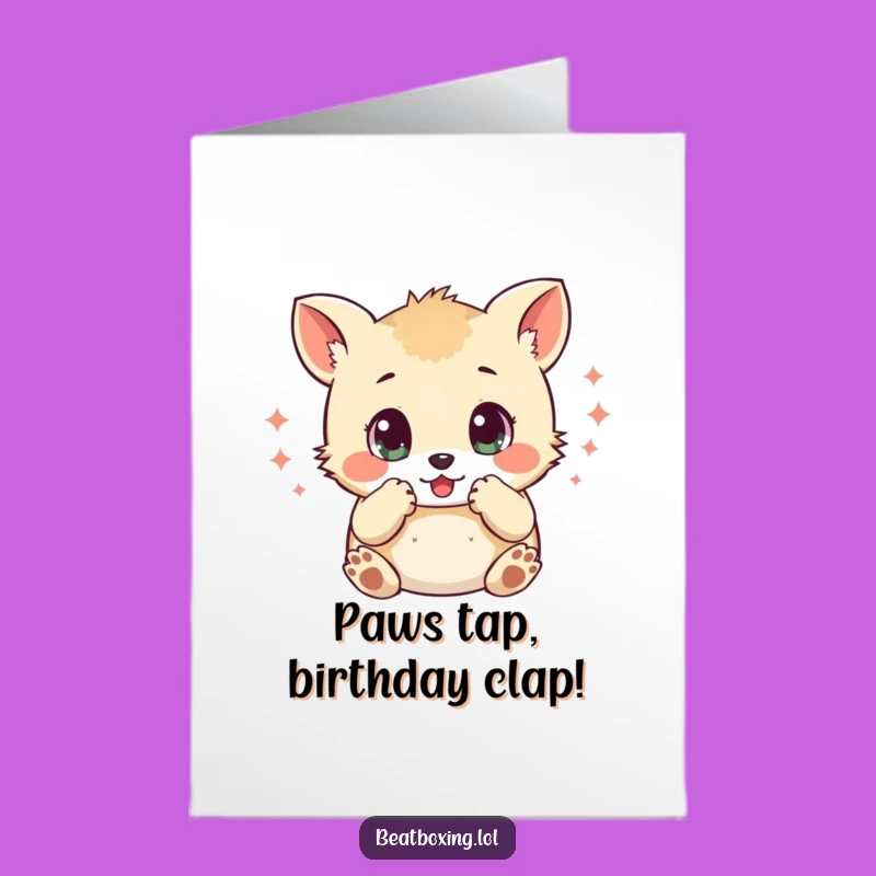 Free Printable Birthday Card: Wide-Eyed Percussion Animal - Funny Downloadable Gift