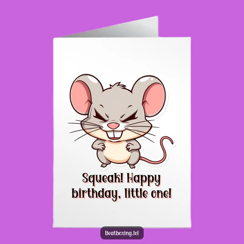 Free Printable Mouse Birthday Card: Clicky Beats Downloadable Gift