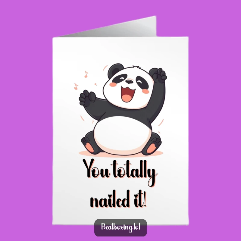 Free Printable Panda Belly Slap Congrats Card: Hilarious Downloadable Gift for Celebration