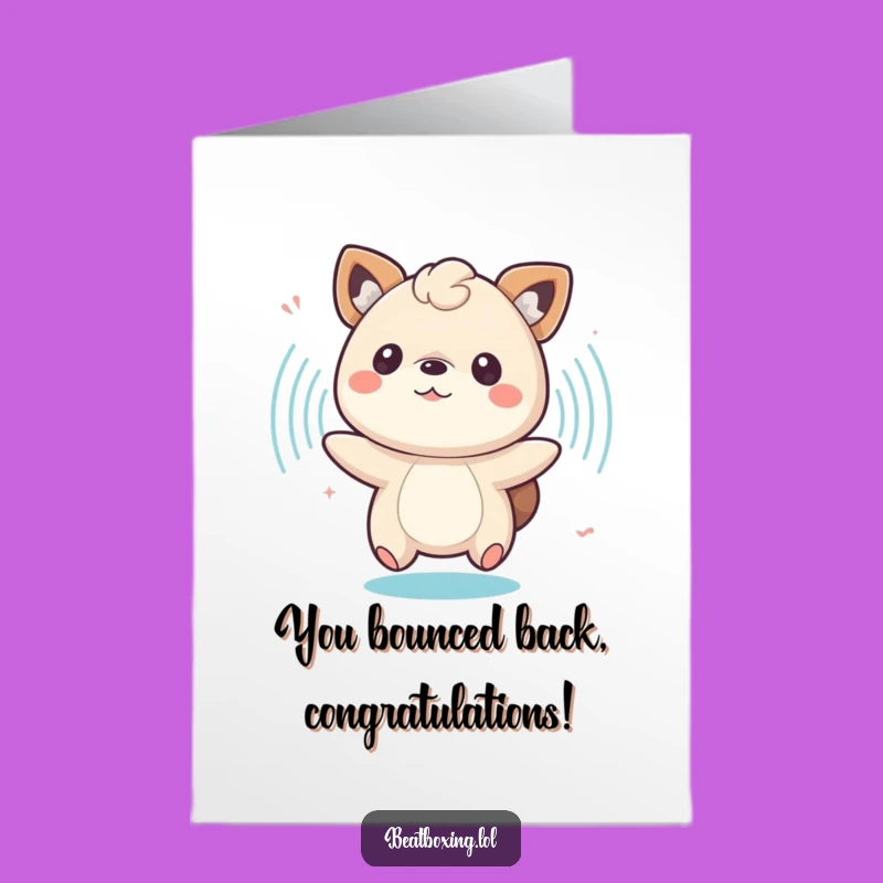 Free Printable Congrats Card: Bouncing Animal Waves for a Rhythmic Win