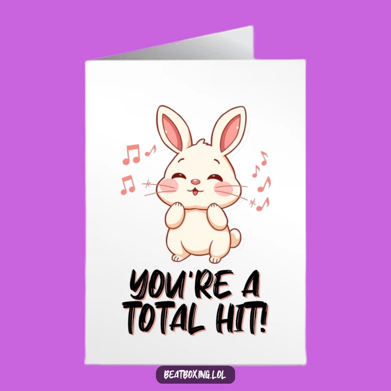 Free Printable Rabbit Music Congrats Card: Joyful Downloadable Gift for a Celebration