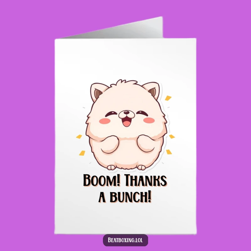 Free Printable Thank You Card: Boom Animal Gratitude - Funny Downloadable Gift