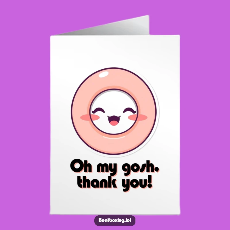 Free Printable Funny Thank You Card: O-Shape Gratitude, Sound of Thanks Downloadable