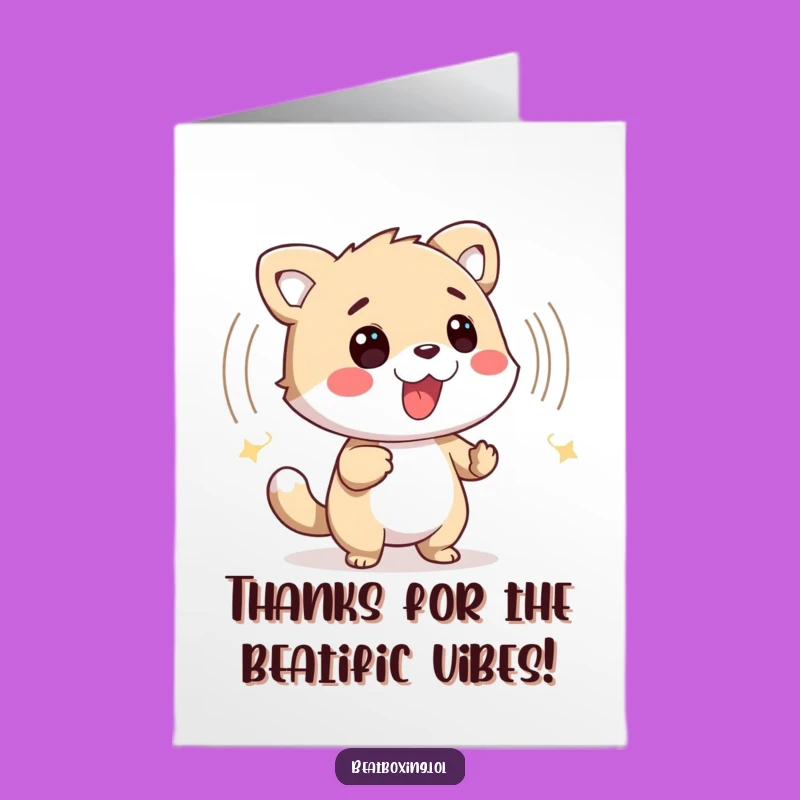 Free Printable Thank You Card: Animal Sound Wave for a Musical Appreciation