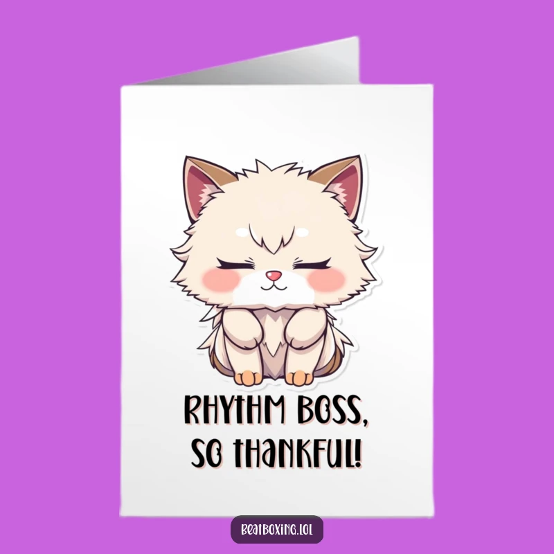Free Printable Thank You Card: Focused Rhythm Animal - Heartfelt Downloadable Gift