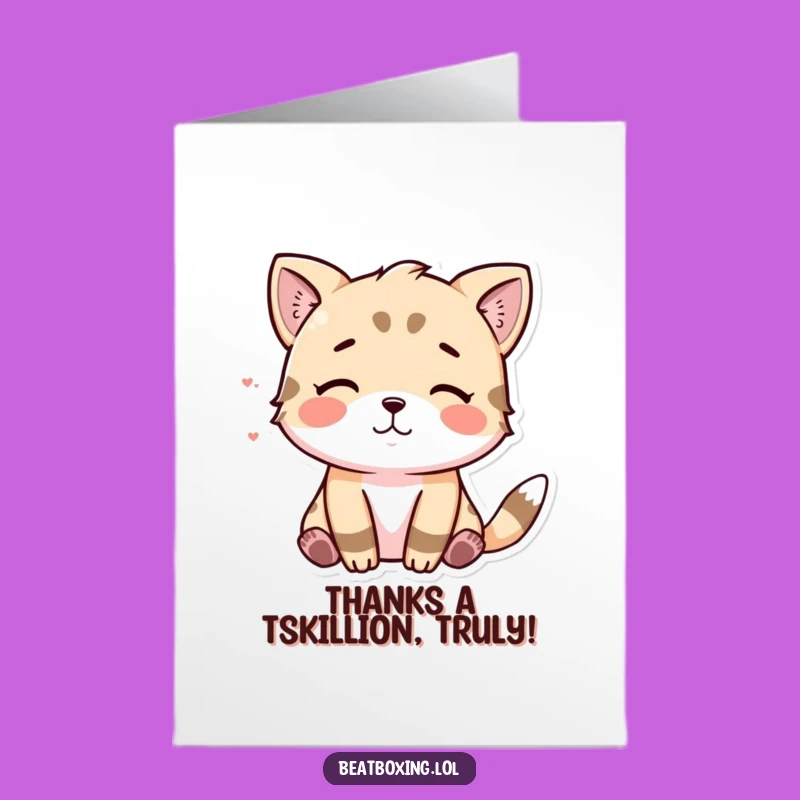 Free Printable Thank You Card: Tsk Animal for a Humorous Appreciation