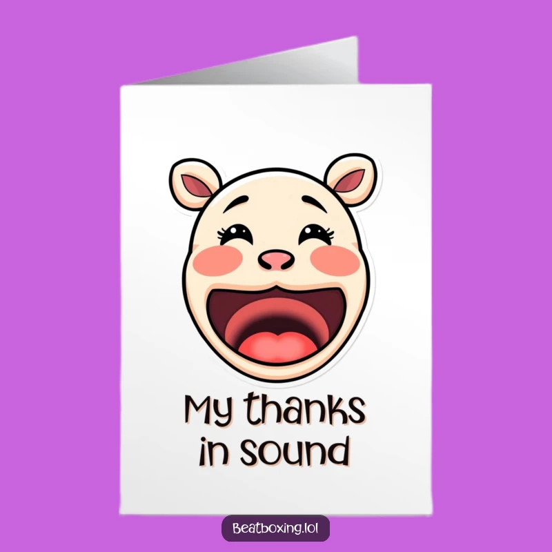 Funny Free Printable Thank You Card: Big Mouth Thanks, Sound of Gratitude, Downloadable