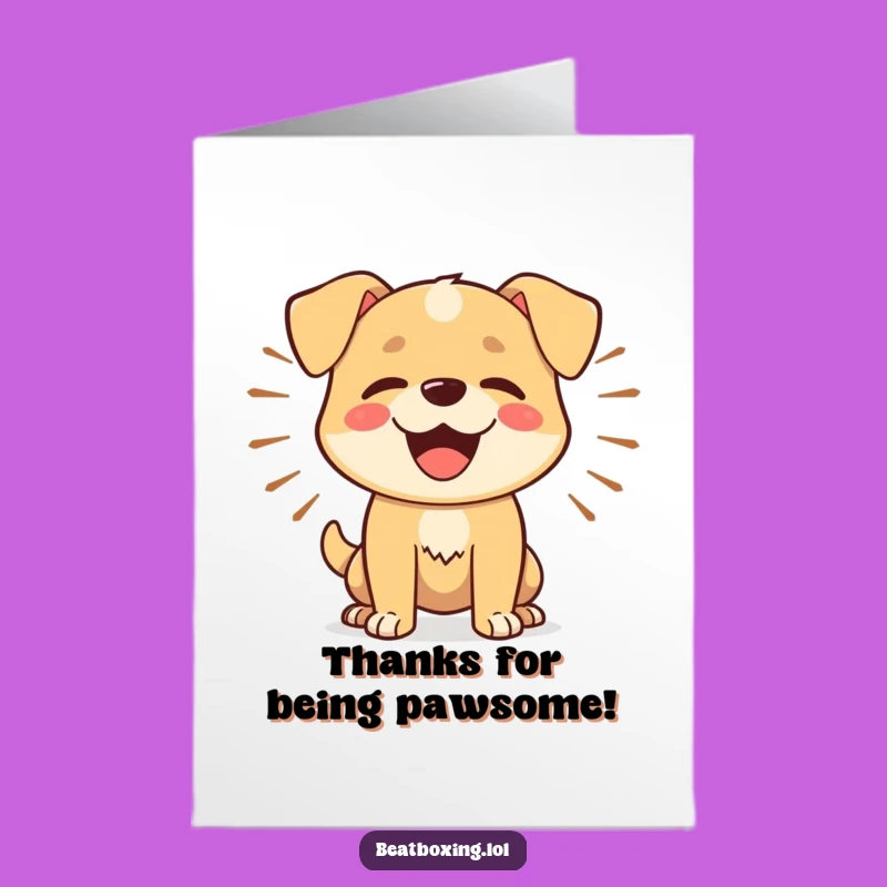 Free Printable Thank You Card: Rhythmic Barks Design for a Grateful Woof