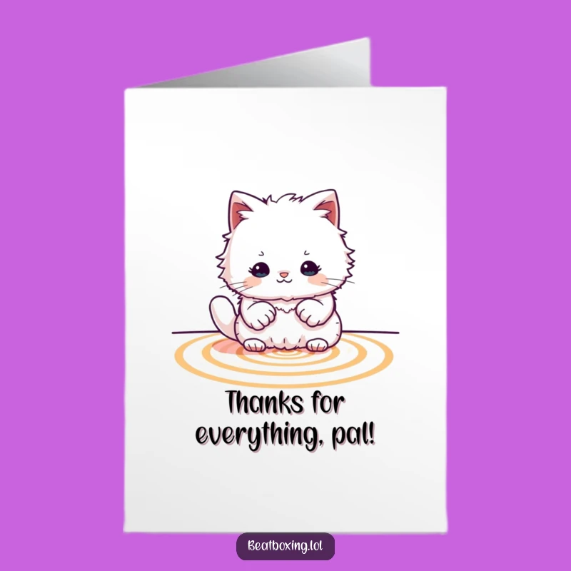 Free Printable Thank You Card: Rhythmic Paws Design for a Groovy Thank You