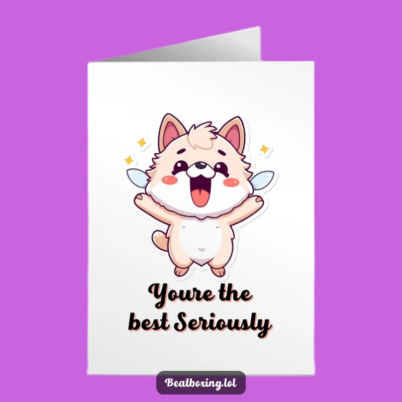 Free Printable Thank You Card: Fuzzy Animal Energy Funny Downloadable Gift