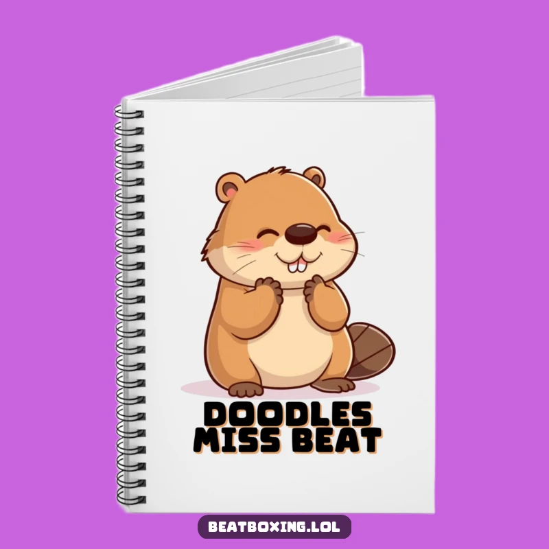 Funny Clumsy Beaver Clap Notebook - Jot Down Ideas with Awkward Charm