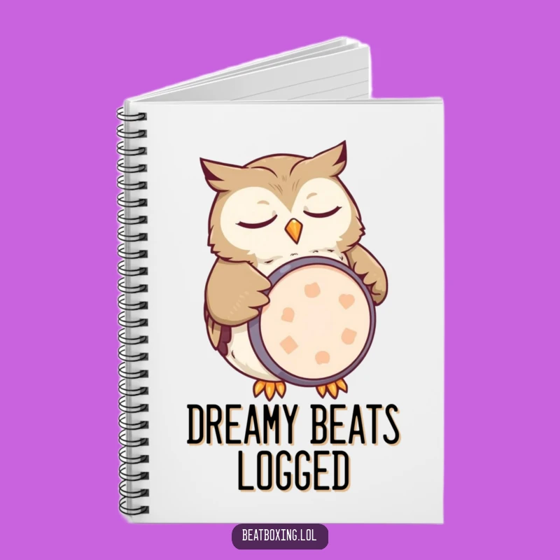 Funny Owl Drummer Notebook: Sleepy Belly Beat, Humorous Writing Gift