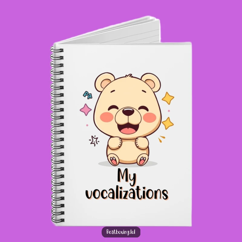 Funny Bear Vocalist Notebook: Sound Notes, Experimental Journal Gift