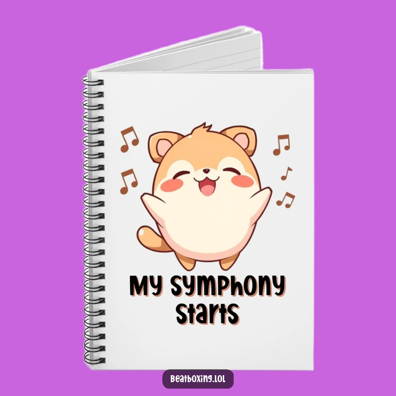 Funny Beatbox Animal Notebook: Jot Down Ideas with a Smiling Musician