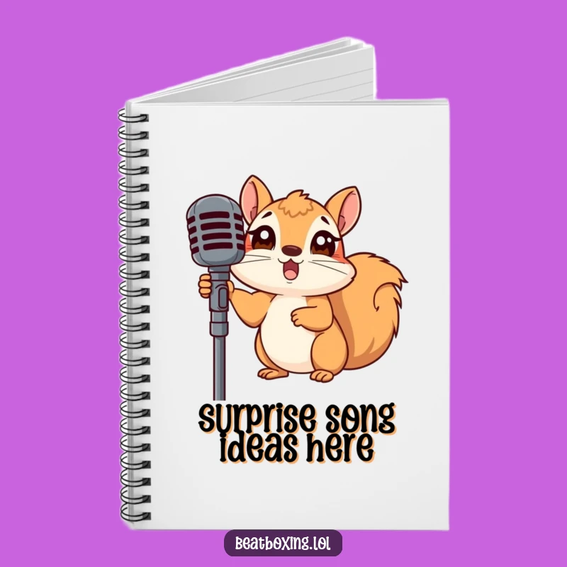 Funny Surprised Squirrel Mic Notebook - Capture Shocking Ideas