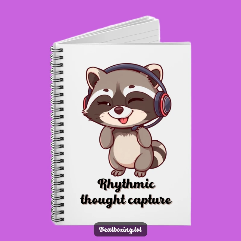 Funny Winking Raccoon Gamer Notebook - Jot Down Strategies