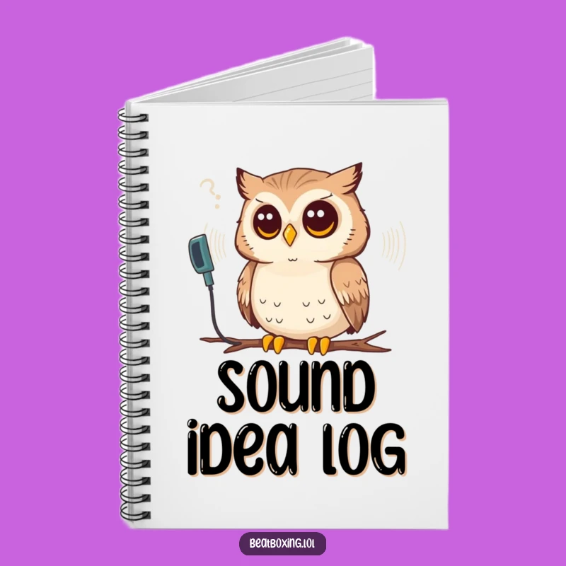 Funny Owl Sound Wave Notebook - Jot Down Ideas with Musical Insight
