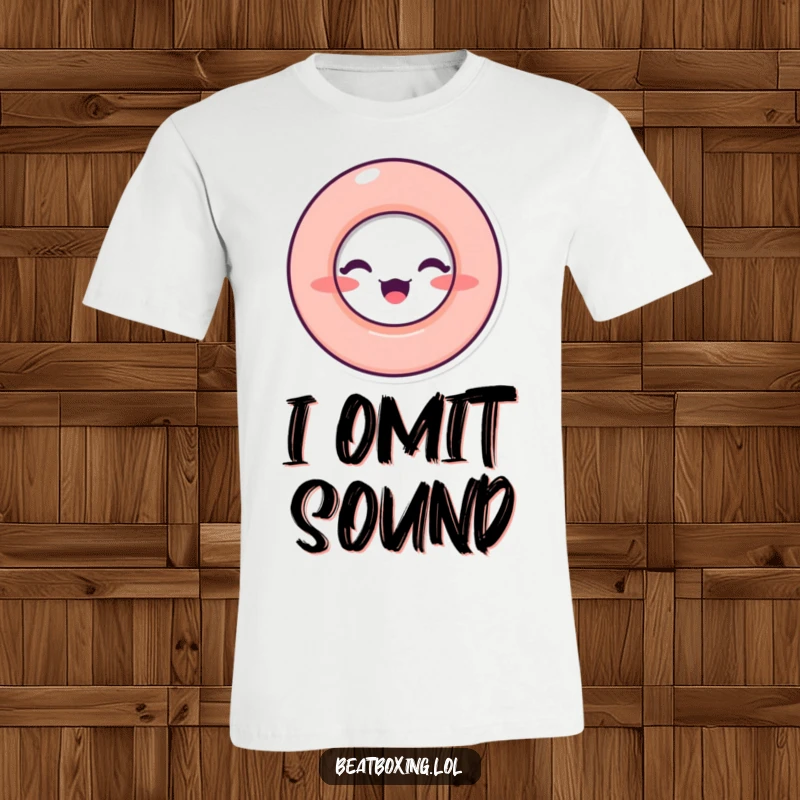Funny T-Shirt featuring a character with a prominent circular 'O' shaped mouth, perfectly capturing the act of vocalizing or singing.