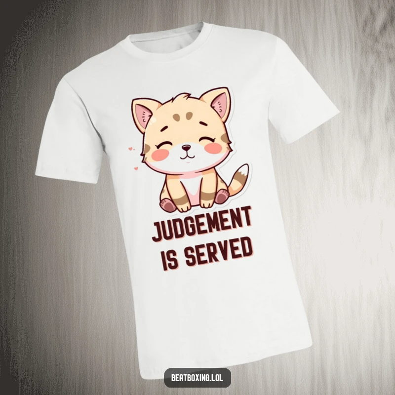 Funny t-shirt with an animal character humorously creating a visual 'tsk' sound, perfect for expressing judgment.