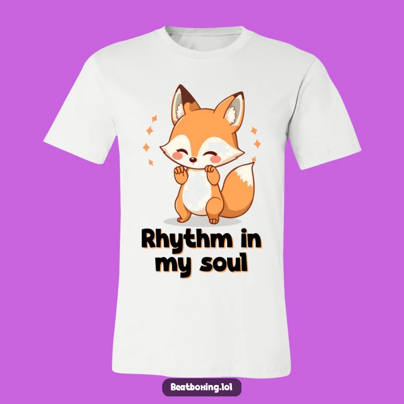 Funny Fox Paw Beat T-Shirt: Wear the Rhythm with this Playful Character Tee, Great Funny Gift!