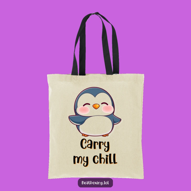 Funny Penguin 'Brrr' Sound Tote Bag: Practical & Playful Bag, Perfect Funny Gift
