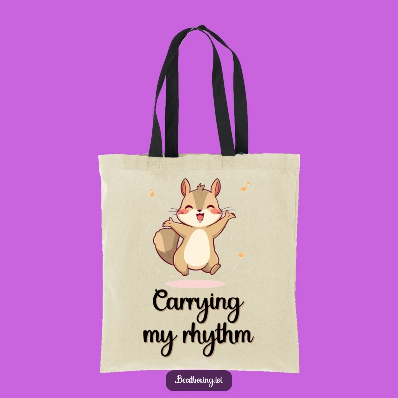Funny Squirrel Dancer Tote Bag: Carry Your Rhythm with Style!
