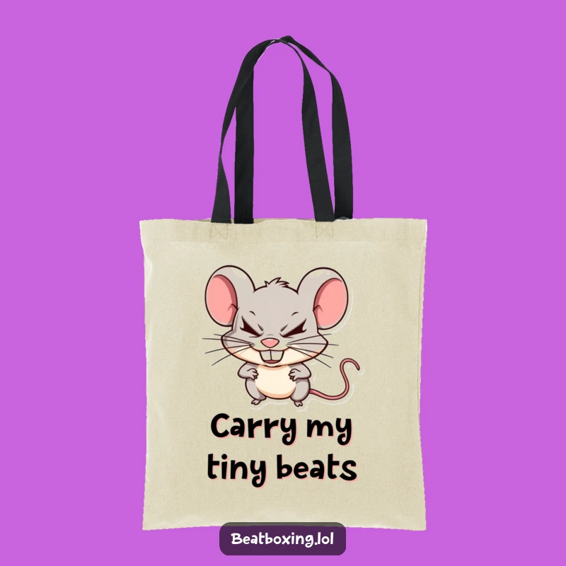 Funny Mischievous Mouse Clicking Tote Bag: Carry Your Sharp Beats