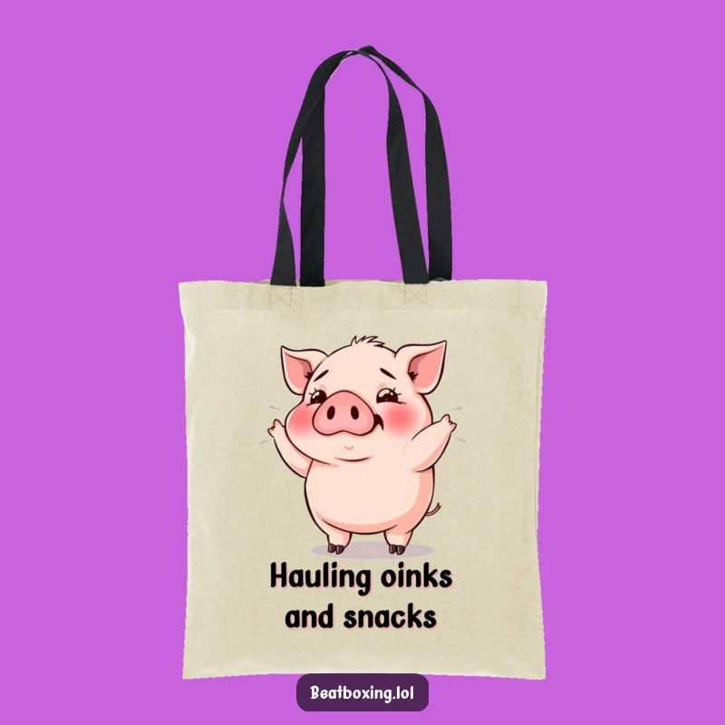 Funny Pig Bass Drop Tote Bag: Carry Your Tunes with This Hilarious Bag