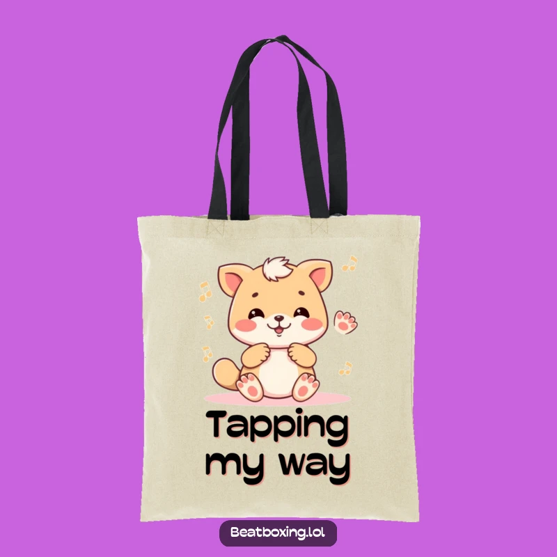 Funny Rhythm Tapper Tote Bag: Carry Your Music Vibes!