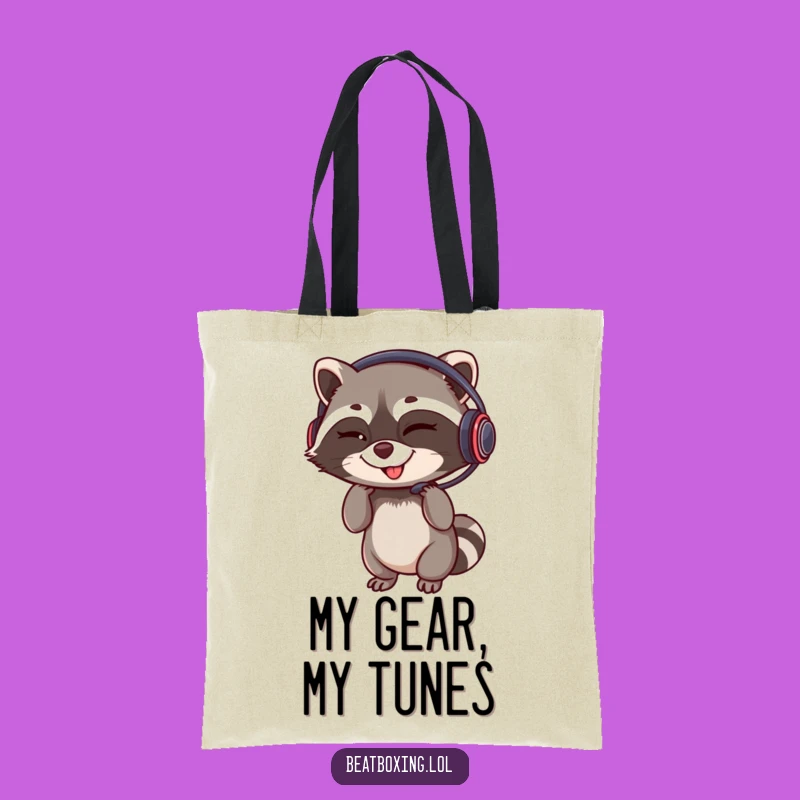 Funny Winking Raccoon Gamer Tote Bag - Carry Your Gear