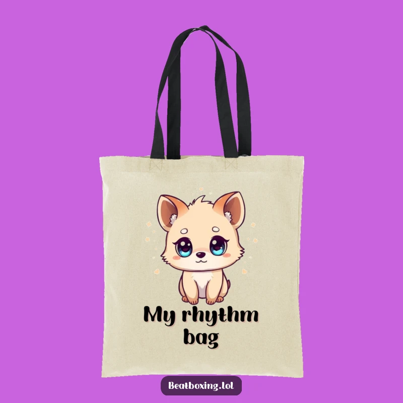 Funny Tiny Animal Tote Bag: Beat Emanating Style, Music Lover's Essential Carry-All!