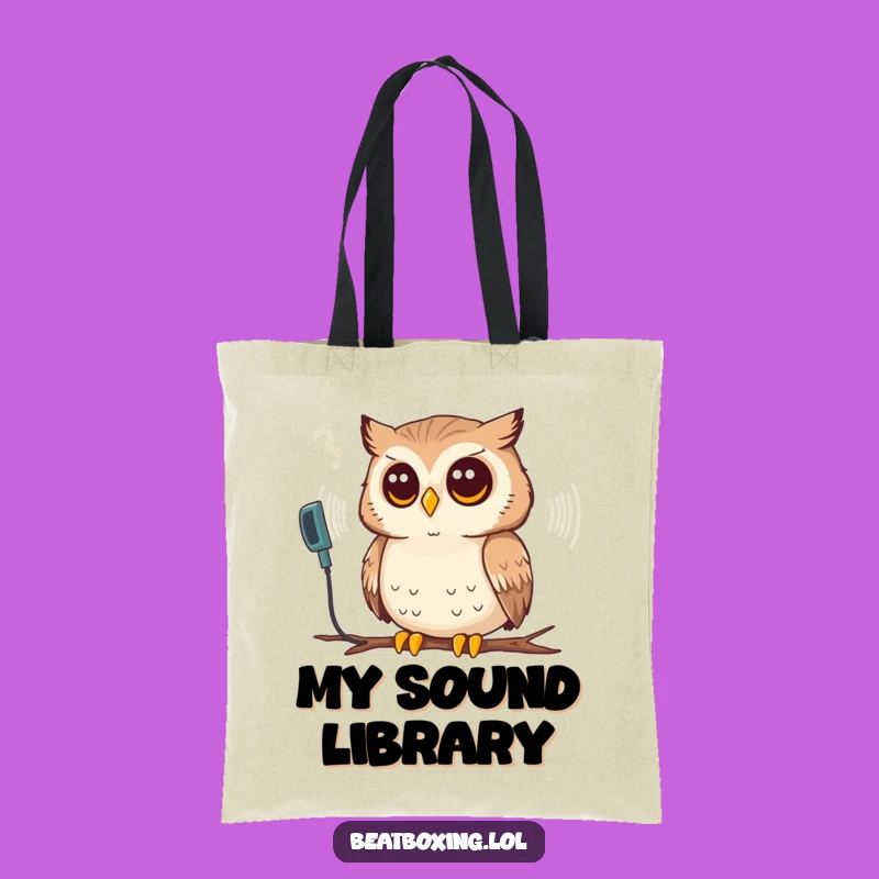 Funny Owl Sound Wave Tote Bag - Carry Your Wisdom with Style
